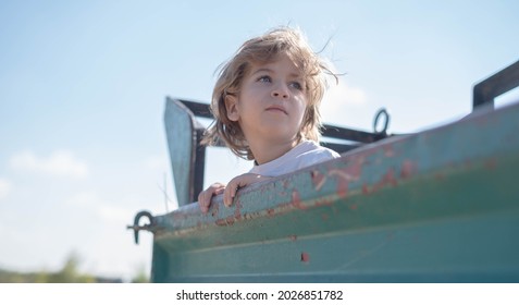 Cairo,Egypt,November 5 2020: A Child Wandering Deeply In The Streets