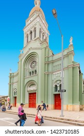 Cajica, Colombia June 6 Immaculate Conception Church Of Cajica With Its Park Is A Meeting Point For Locals And Tourists In The Town . Shoot On June 6, 2019