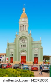 Cajica, Colombia June 6 Immaculate Conception Church Of Cajica With Its Park Is A Meeting Point For Locals And Tourists In The Town . Shoot On June 6, 2019