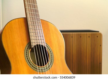 Cajon and guitar