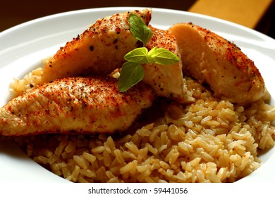 Cajun Chicken Over Rice.