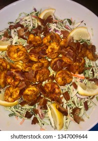 Cajun Shrimp Over Broccoli Slaw