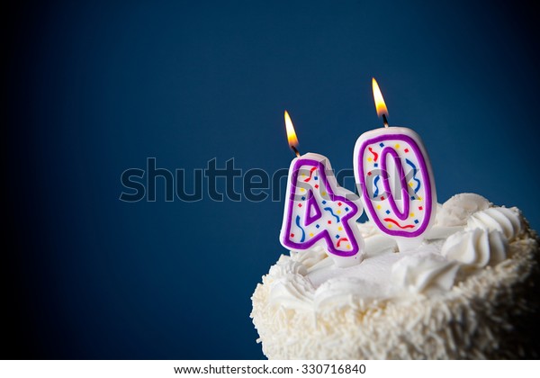 Cake Birthday Cake Candles 40th Birthday Stock Photo (Edit Now) 330716840