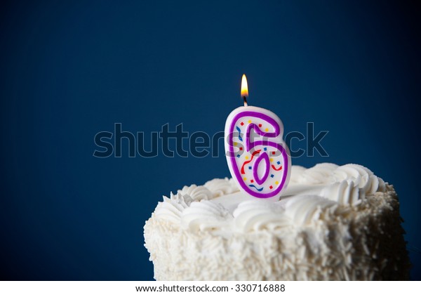 Cake Birthday Cake Candles 6th Birthday Stock Photo Edit Now