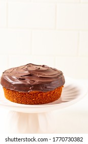 Cake With Chocolate In Cake Stand