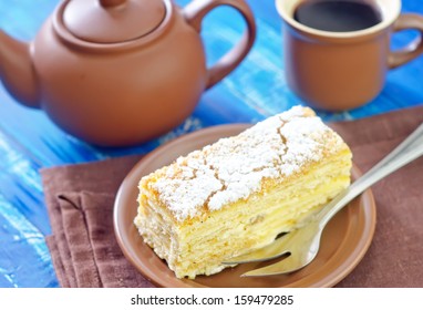 cake with coffee