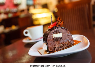 cake with coffee