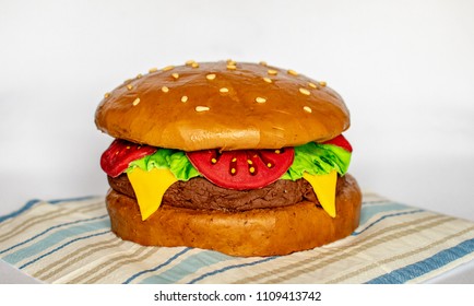 Cake Decorated Look Like Cheeseburger Made Stock Photo 1109413742 ...