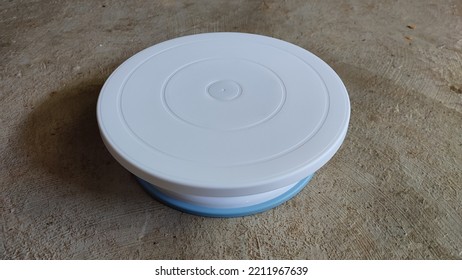 Cake Decorating Turntable On Cement Floor