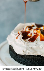 Cake Dessert Frosting Styled Food Caramel Drizzle 