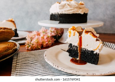 Cake Dessert Frosting Styled Food Caramel Drizzle 