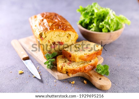 Similar – Image, Stock Photo Cheese Board with Ham, Cheese and a Knife