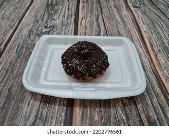 Cake Made From Flour And Other Ingredients, Namely Donut Cake Sprinkled With Chocolate Messes