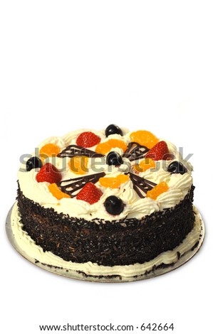 Cake on white