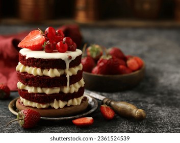 cake pie dessert with fresh berries - Powered by Shutterstock