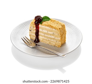 Cake in a plate with a fork