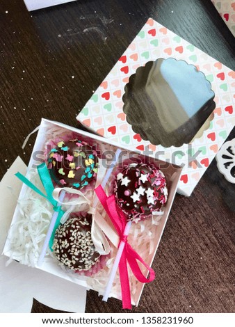 Cake Pops Beautifully Packed Gift Box Stock Photo Edit Now