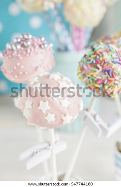 Cake Pops Pastel Colors Stock Photo Edit Now 547744180