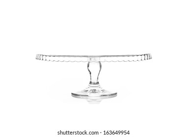 Cake Stand Isolated On White Background. Copy Space.