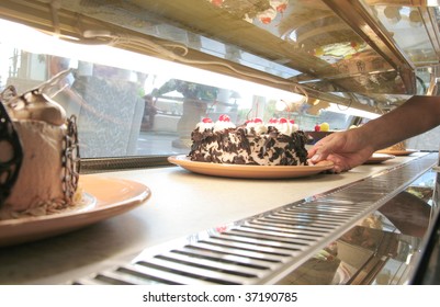 Cakes In Display Case