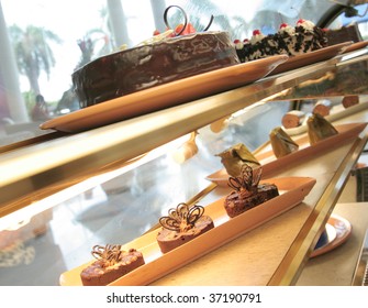 Cakes In Display Case