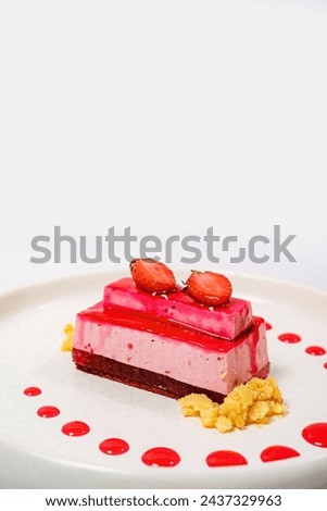 Cakes with stylised photography background