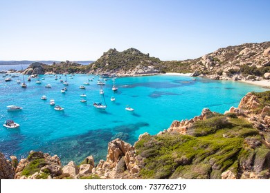 Cala Corsara, Maddalena Archipelago On Sardinia Island, Italy