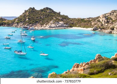 Cala Corsara, Maddalena Archipelago On Sardinia Island, Italy