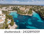 Cala Ferrera and Cala Serena, Cala d Or, Santanyi, Mallorca, Balearic Islands, Spain