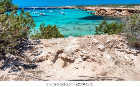 Cala Saona Beach In Formentera, Spain.