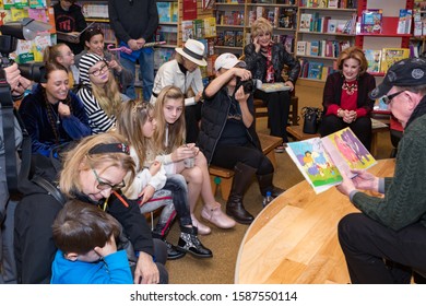 CALABASAS, CALIFORNIA, USA - DECEMBER 7, 2019: “The Wondrously Magical Adventures of Penelope and Rosco” book signing by the authors and illustrator at Barnes and Noble bookstore.