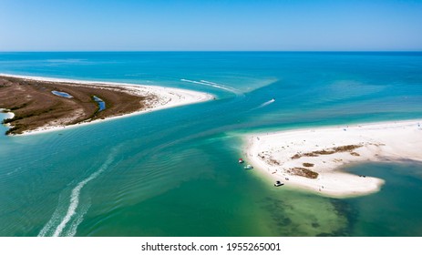 Caladesi Island And Honeymoon Island Aerial View In Florida