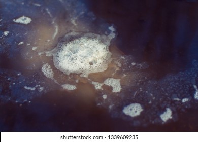 Calcium Carbide Foam In Water.