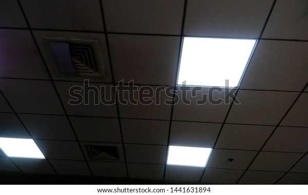 Calcium Silicate Grid Ceiling 60cmx60cm Lighting Stock Photo