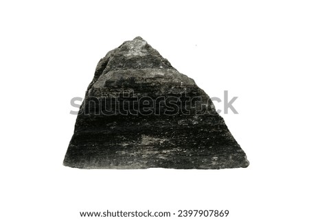 Calc-silicate rock stone or skarn stone isolated on white background.