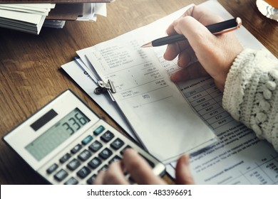 Calculation Financial Budget Count Tax Vat Wage Concept