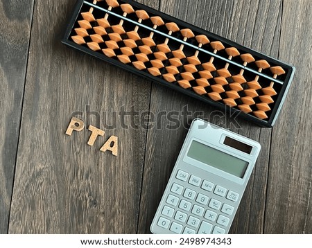 Calculation image (Calculator, abacus and PTA)