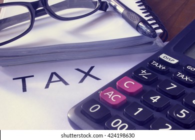 Calculator And Tax Form