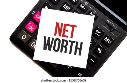 Calculator With Text Net Worth With White Paper