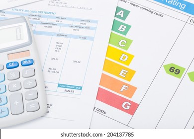 Calculator With Utility Bill And Energy Rating Chart