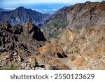 Caldera de Taburiente National Park, Island La Palma, Canary Islands, Spain, Europe.
View of the Caldera de Taburiente inside.