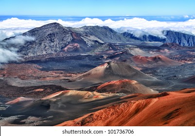 Caldera Of The Haleakala Volcano (Maui, Hawaii)  - HDR Image