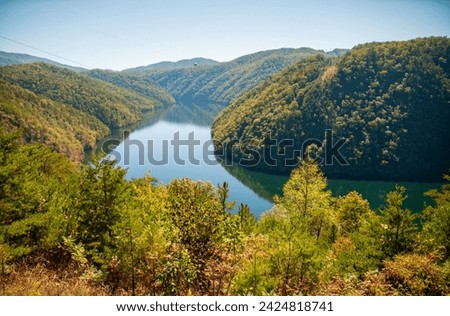 Calderwood Lake, bordering the Great Smoky Mountains National Park and Cherokee National Forest, in Tennessee