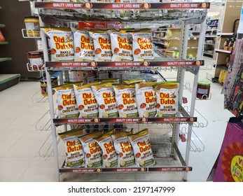 Caledonia NS, CAN, August 25, 2022 - A Stocked Chip Rack Aisle In A Grocery Store.