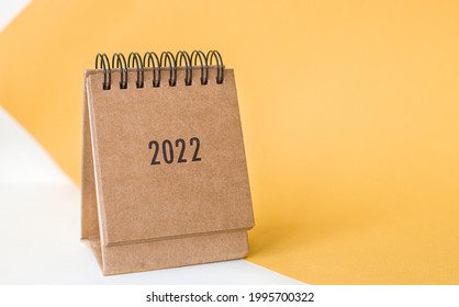Calendar 2022 On Table, New Year Concept