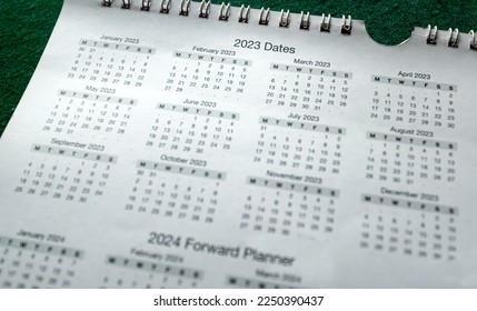 Calendar 2023, monthly planner with all days and months of the year for 2023 and 2024 forward planner. January, February, March, April, May, June, July, August, September, October, November, December  - Shutterstock ID 2250390437