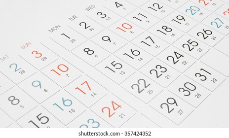 Calendar page background