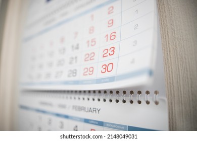 Calendar Page With Date, Wall Calendar