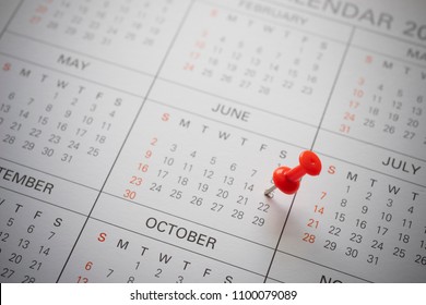 Kalender, geschlossen am 15. Juni 2018