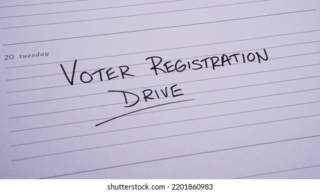 Calendar Reminder About National Voter Registration Day On September 20, 2022 In The US.                               